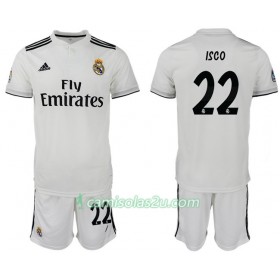 Camisolas de Futebol Real Madrid ISCO 22 Criança Equipamento Principal 2018/19 Manga Curta